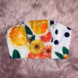 Fruity polka dot bustier